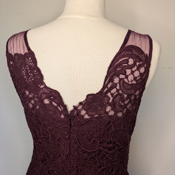 Yoana Baraschi Purple Lace Midi Dress - Picture 11 of 14